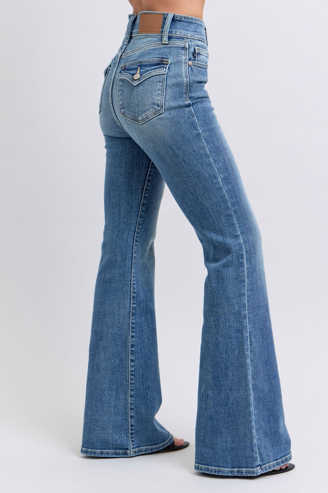 Judy Blue High Waist Flare with Tint Denim Jean