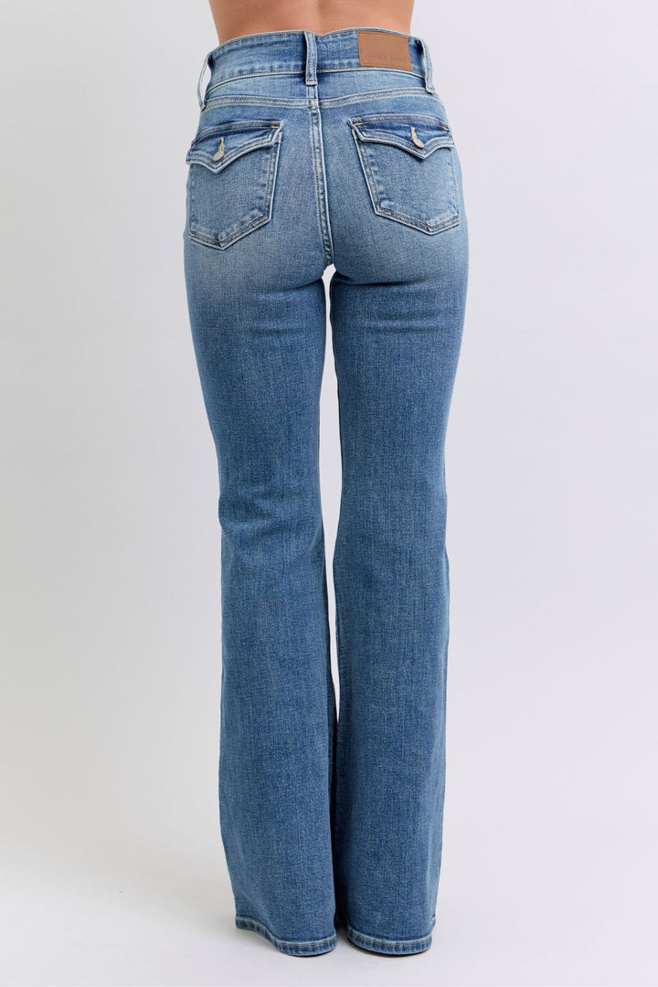 Judy Blue High Waist Flare with Tint Denim Jean