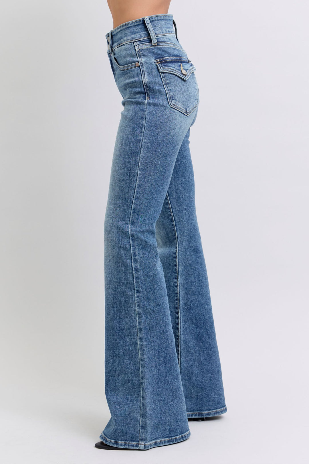 Judy Blue High Waist Flare with Tint Denim Jean