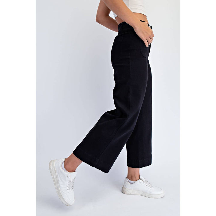 RAE MODE HEAVY COTTON TWILL CROPPED WIDE PANTS - TAUPE