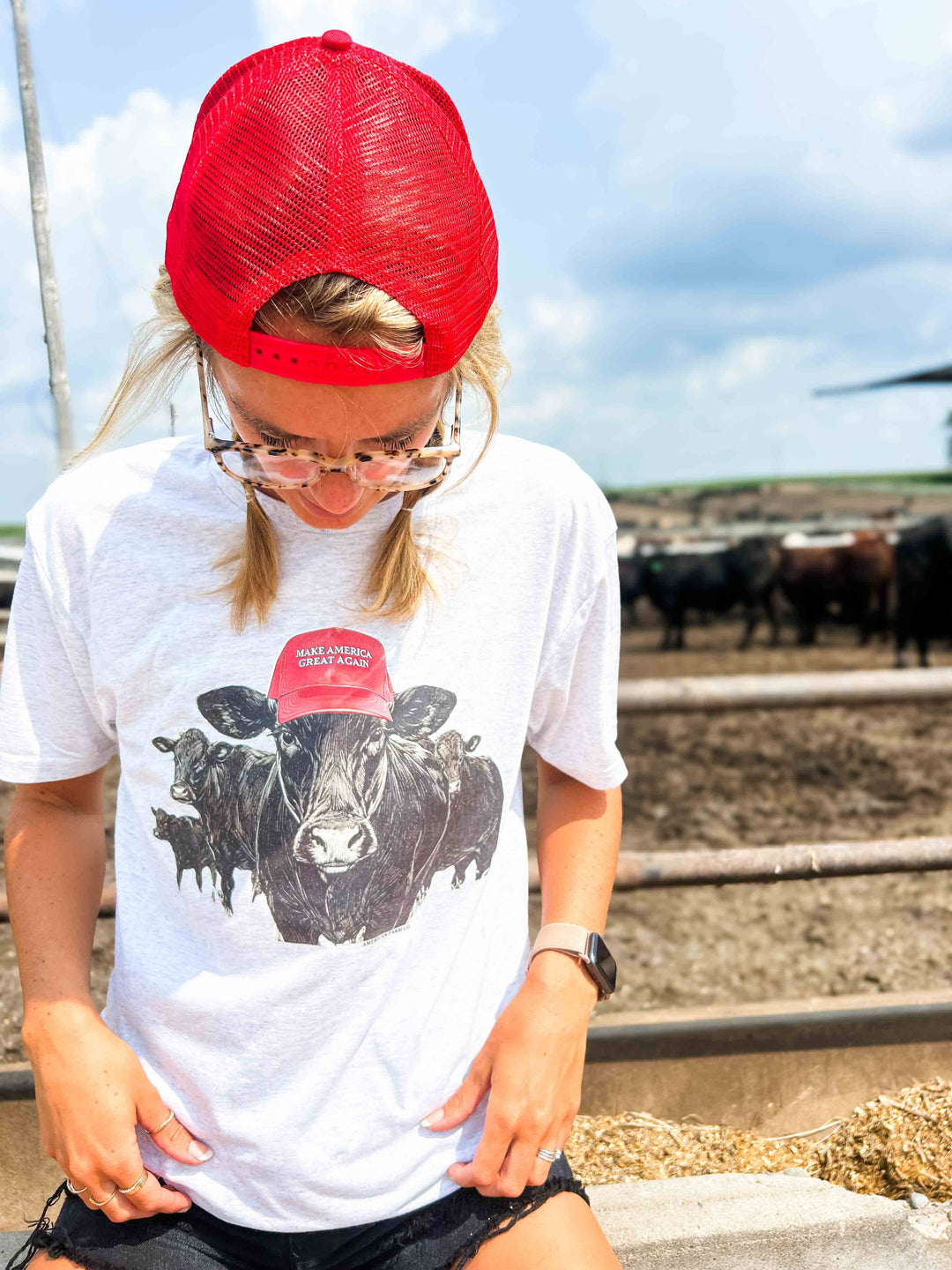 ‘MAGA’ Cow Graphic Tee