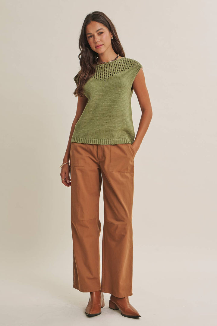 Weekend in Tuscany Open-Knit Sweater Top – 3 Colors