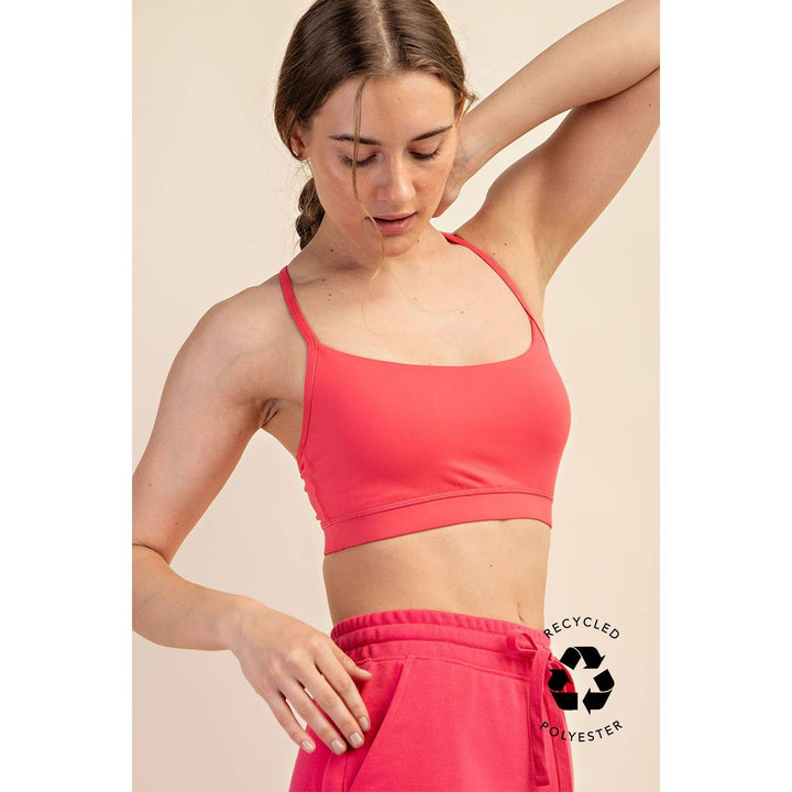 RAE MODE RECYCLED BUTTER Y BACK BRA TOP - JAVA