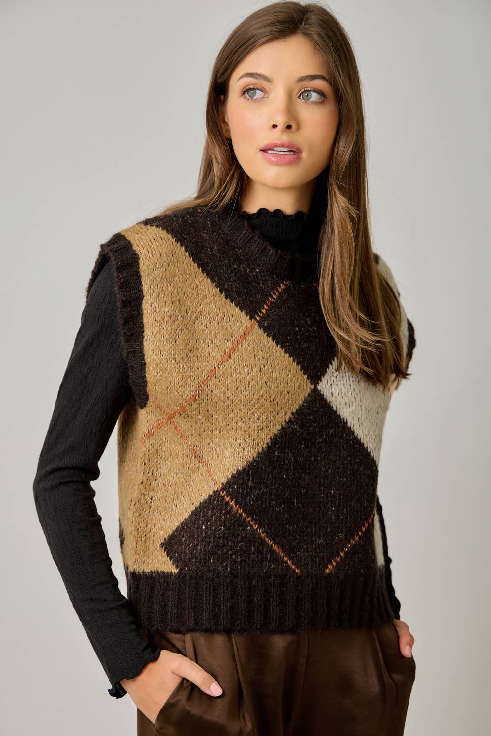 Campus Coffee Argyle Sweater Vest