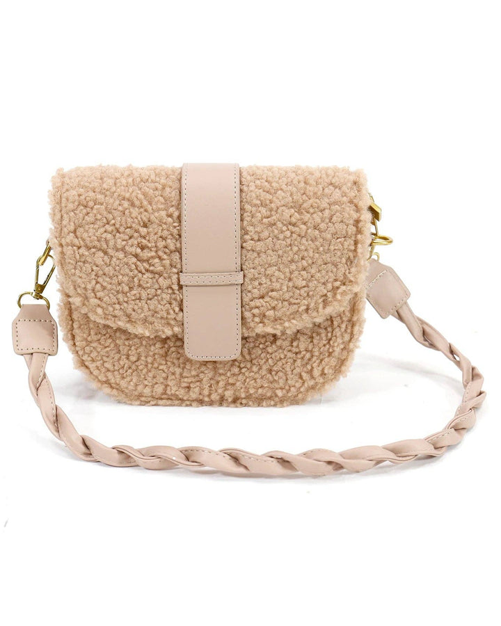 Grace and Lace Sherpa Purse in Camel