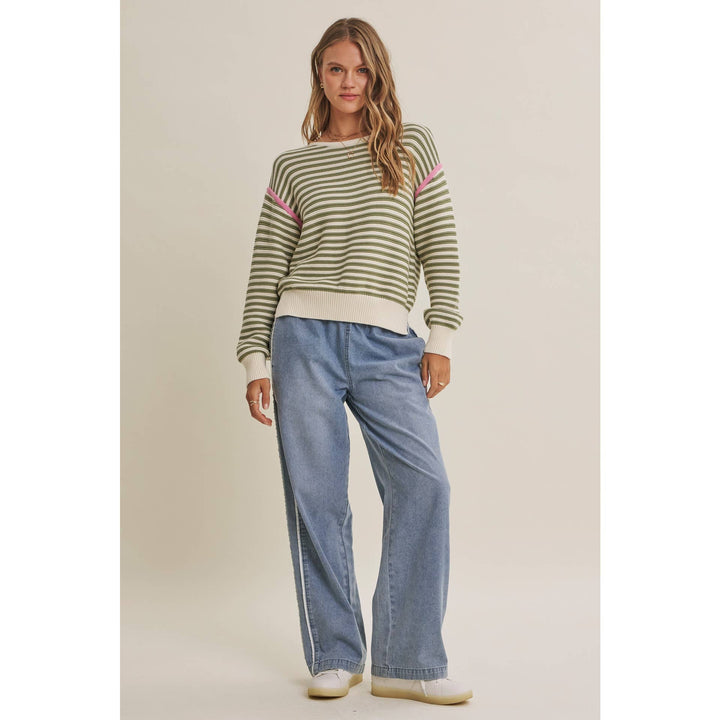 Easy Street Mineral-Wash Denim Track Pants