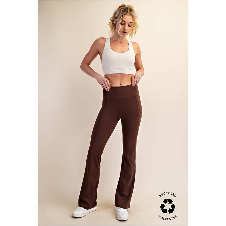RAE MODE RECYCLED BUTTER FLARED LEGGINGS - TRUE RED