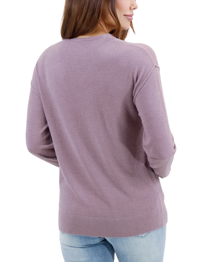 Micro Bambü Lightweight Sweater in Dusty Mauve