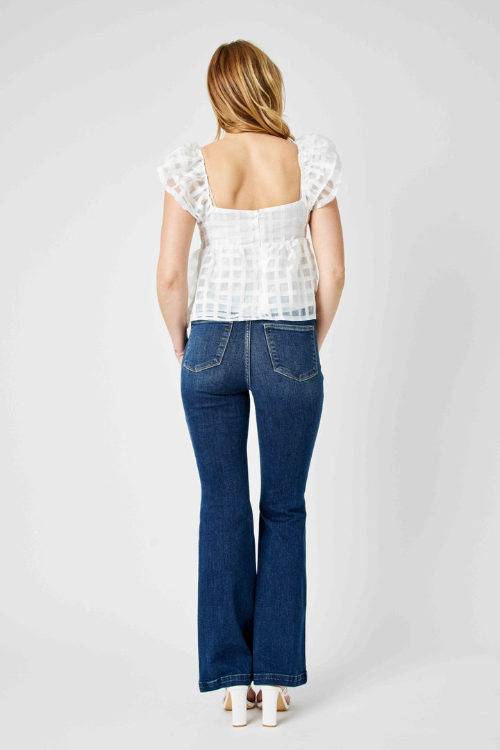 Judy Blue High Waist Angled Side Seam Detailed Flare