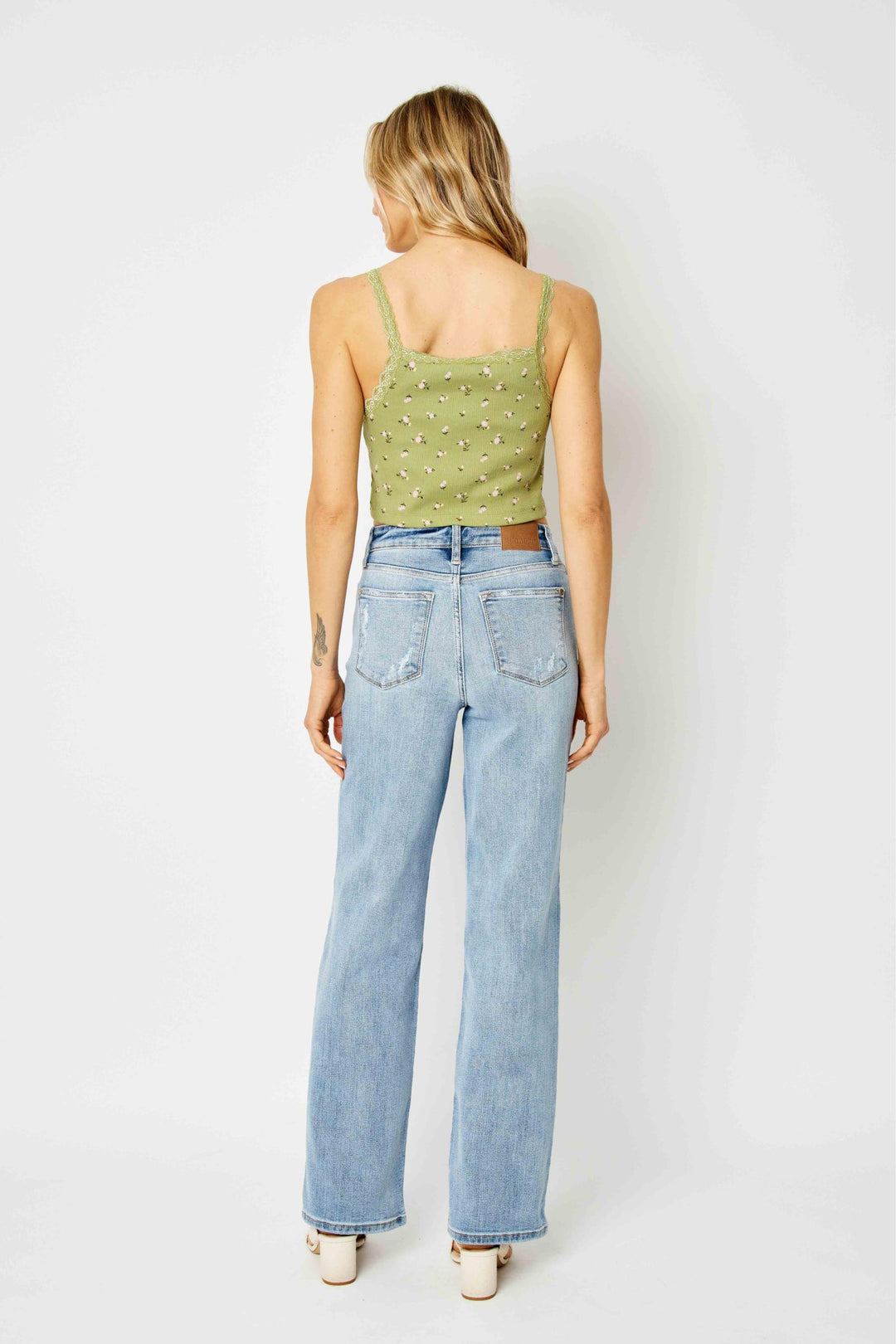 Judy Blue High Waist Light Wash Straight Leg Jeans - Best Seller - Plus Sizes