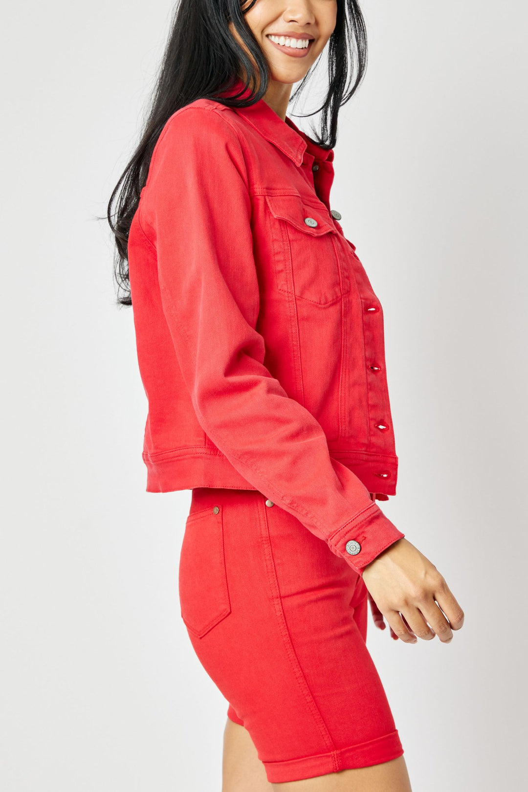 Judy Blue Garment Dyed Jacket - Red