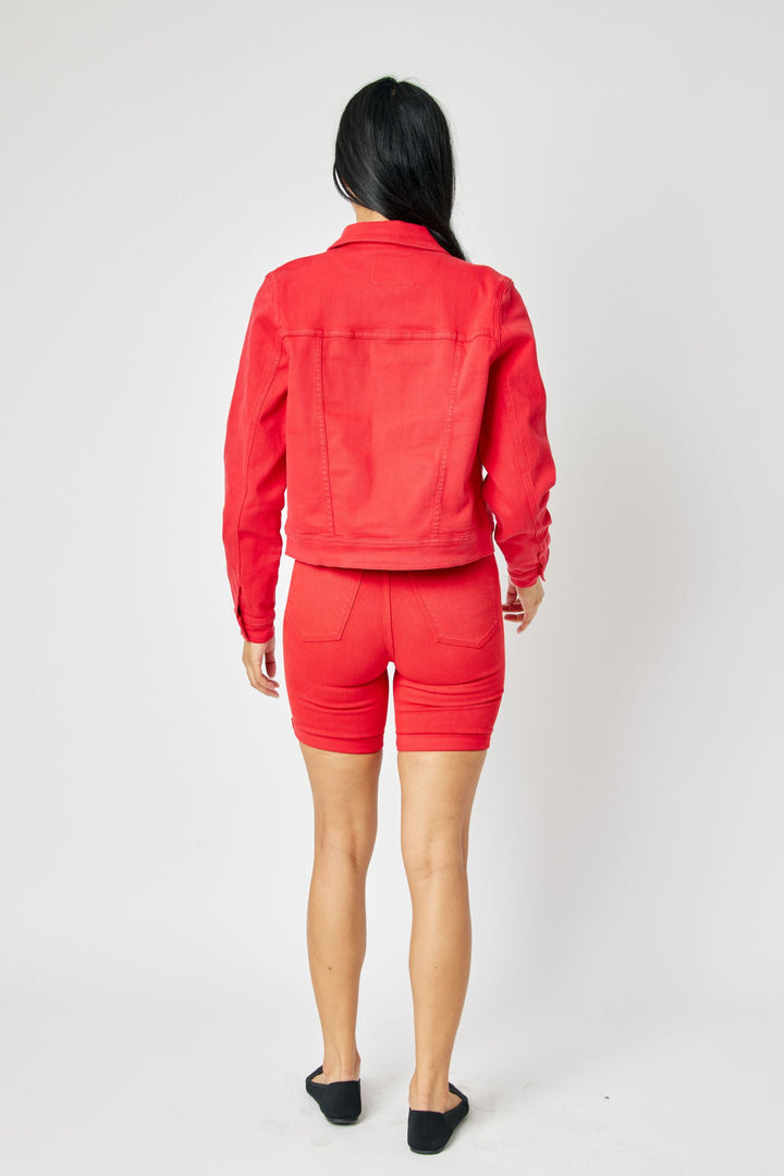 Judy Blue Garment Dyed Jacket - Red