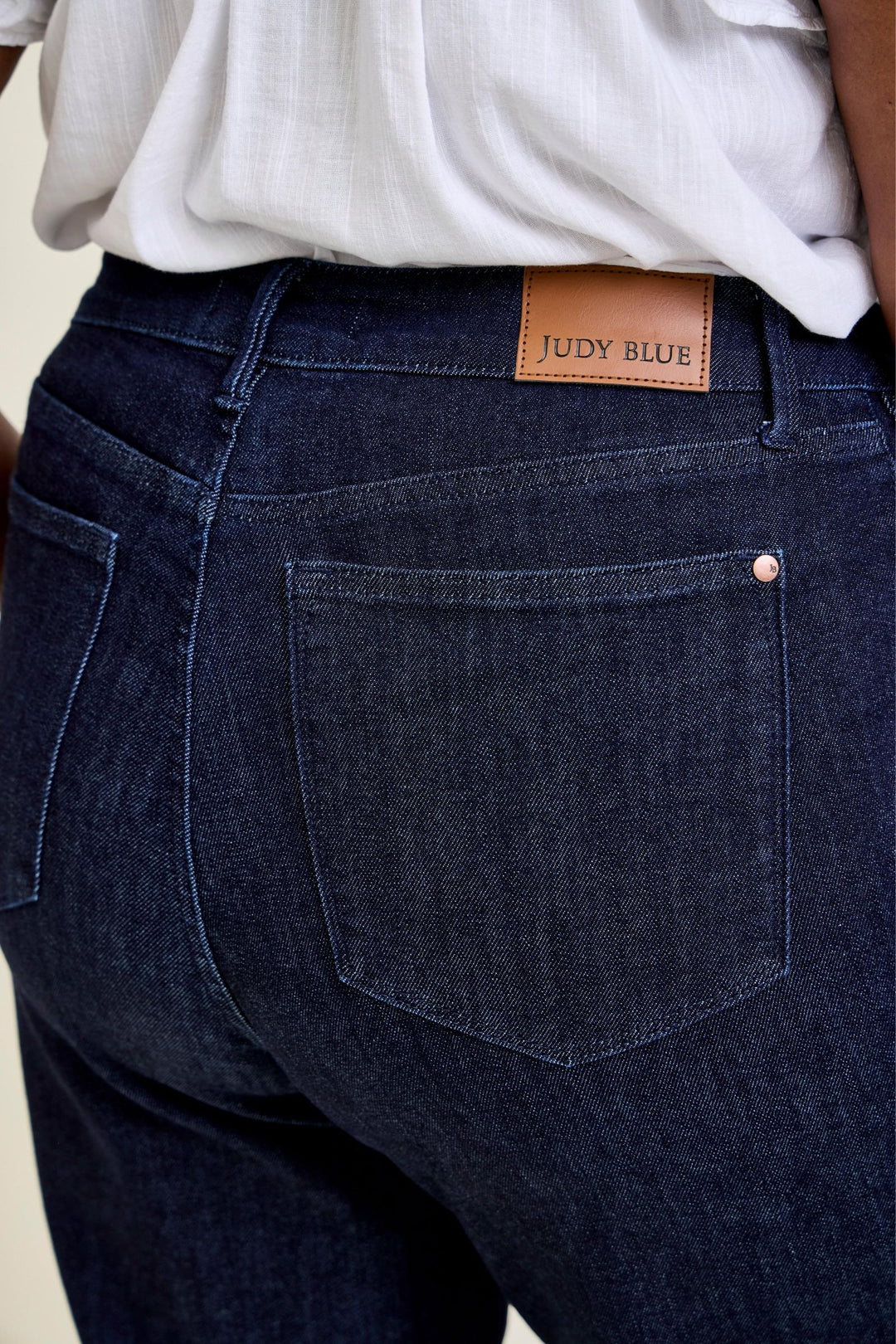 Judy Blue High Waist Side Seam Braid Detail Crop Wide Jean - Plus Size