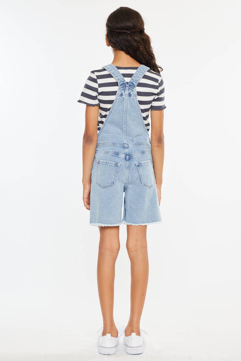 KanCan Kids' Overall Shorts - Medium Wash