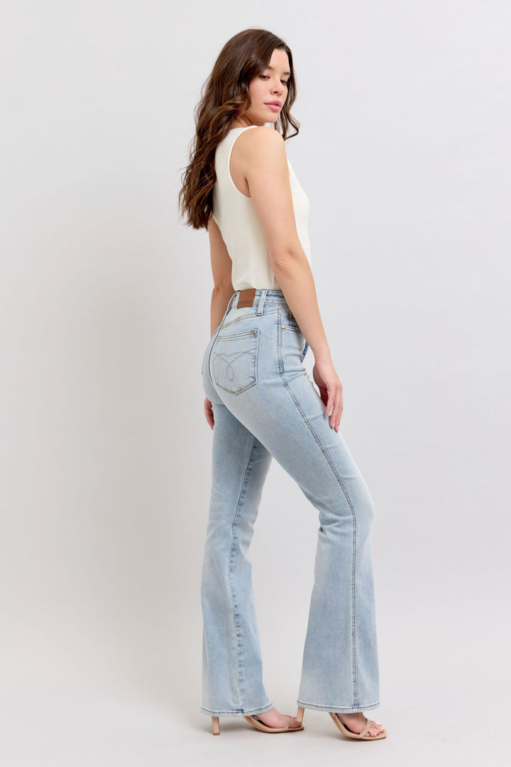 Judy Blue High Waist Tummy Control Light Wash Boot Cut in 3 inseams!