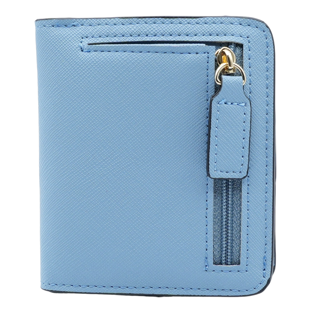 Women's Small Compact Bifold Leather Wallet - RFID Technology - 12 colors