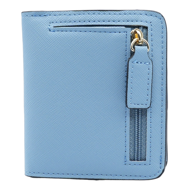 Women's Small Compact Bifold Leather Wallet - RFID Technology - 12 colors