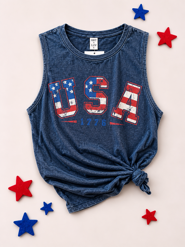 USA 1776 MINERAL GRAPHIC TANK TOP
