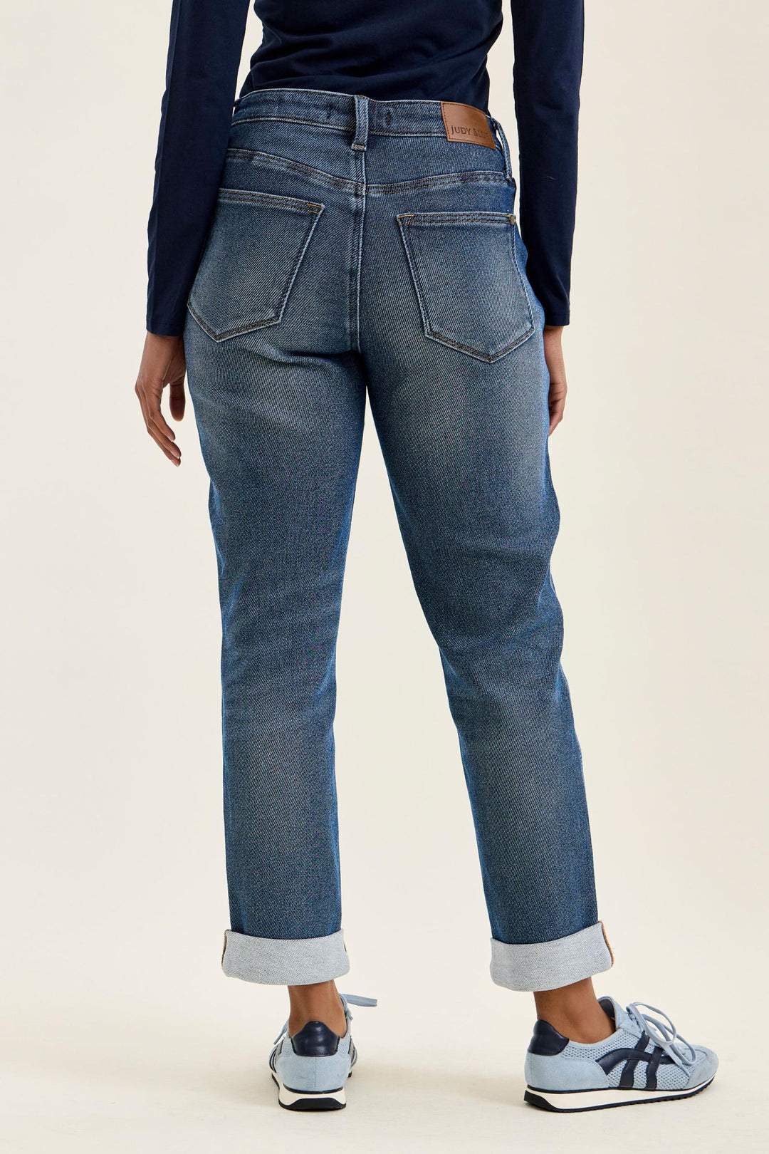 Judy Blue MR BILLIE Boyfriend DK Cozy Indigo (Knit Indigo)