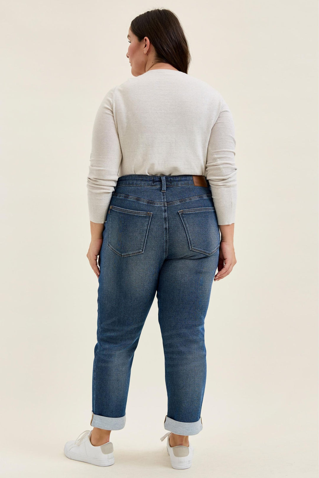 Judy Blue MR BILLIE Boyfriend DK Cozy Indigo (Knit Indigo) Plus Sizes