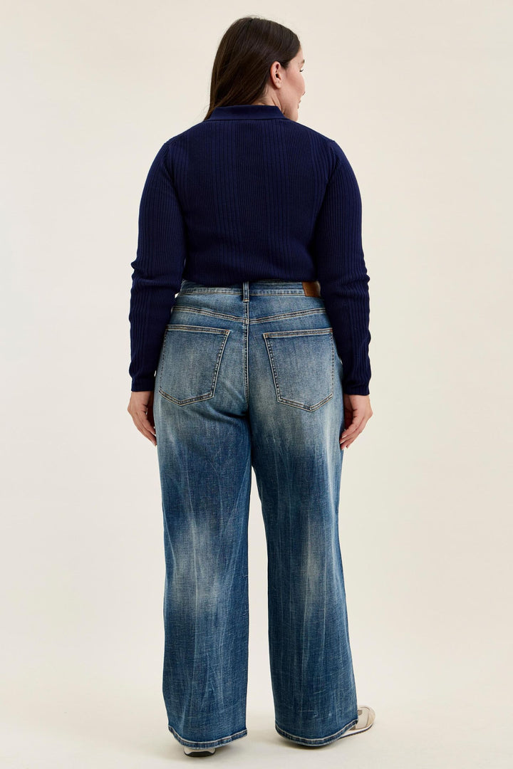 Judy Blue High Waist WILHELMINA Baggy MD Vintage Blast - Plus Sizes