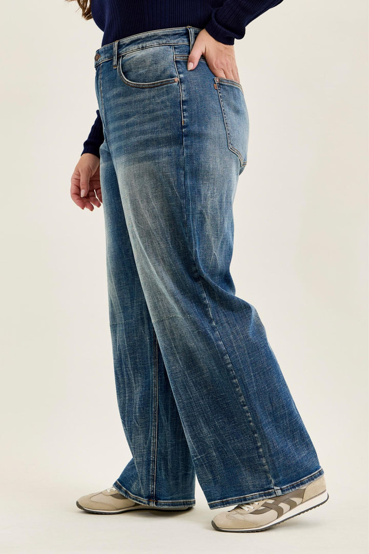 Judy Blue High Waist WILHELMINA Baggy MD Vintage Blast - Plus Sizes
