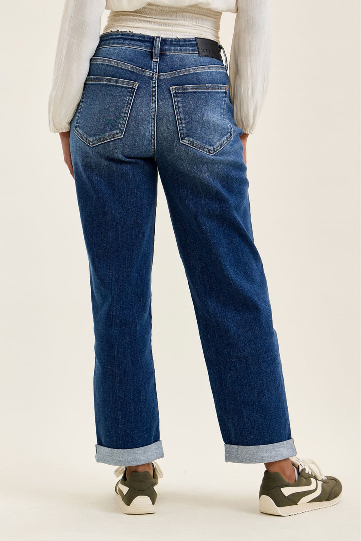 Judy Blue Mid Rise BILLIE Boyfriend DK True Indigo
