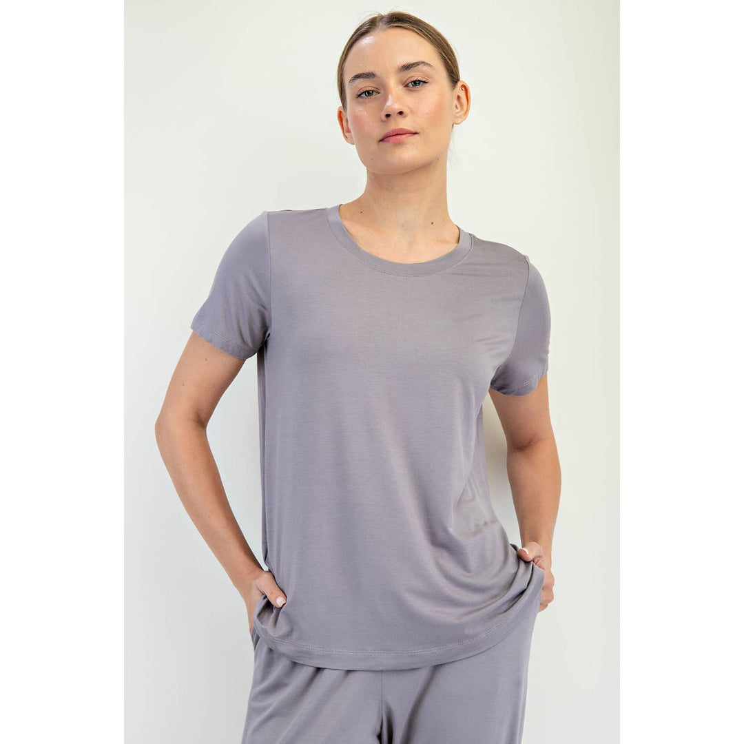 RAE MODE VISCOSE MODAL SHORT SLEEVE TOP - 3 COLORS