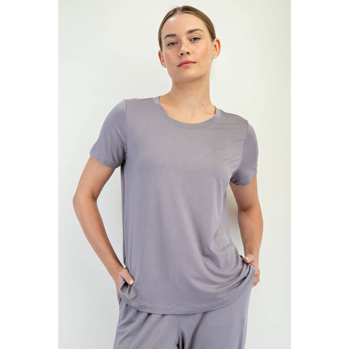 RAE MODE VISCOSE MODAL SHORT SLEEVE TOP - 3 COLORS