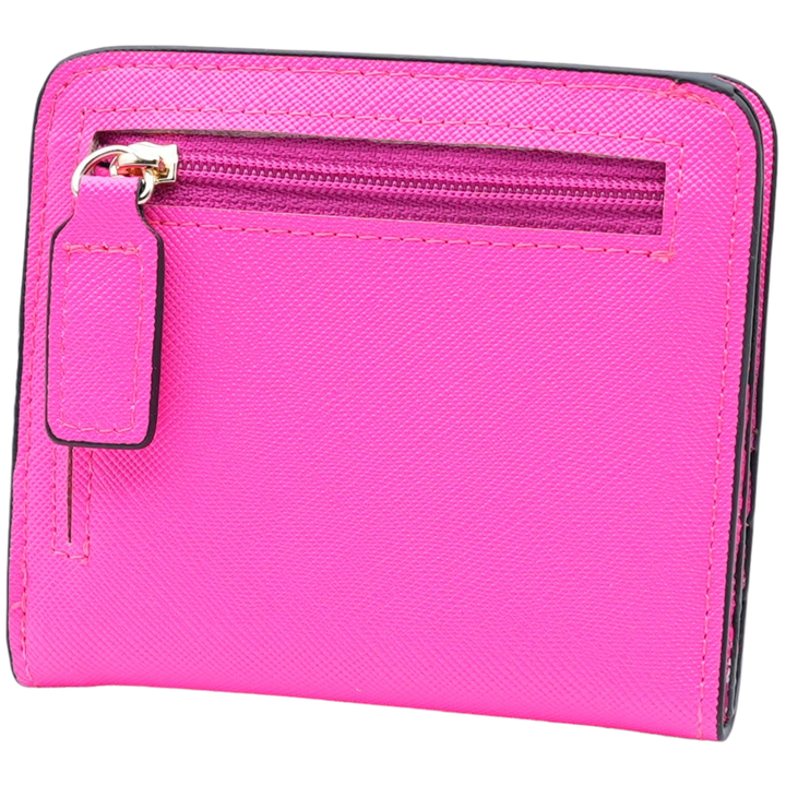 Women's Small Compact Bifold Leather Wallet - RFID Technology - 12 colors