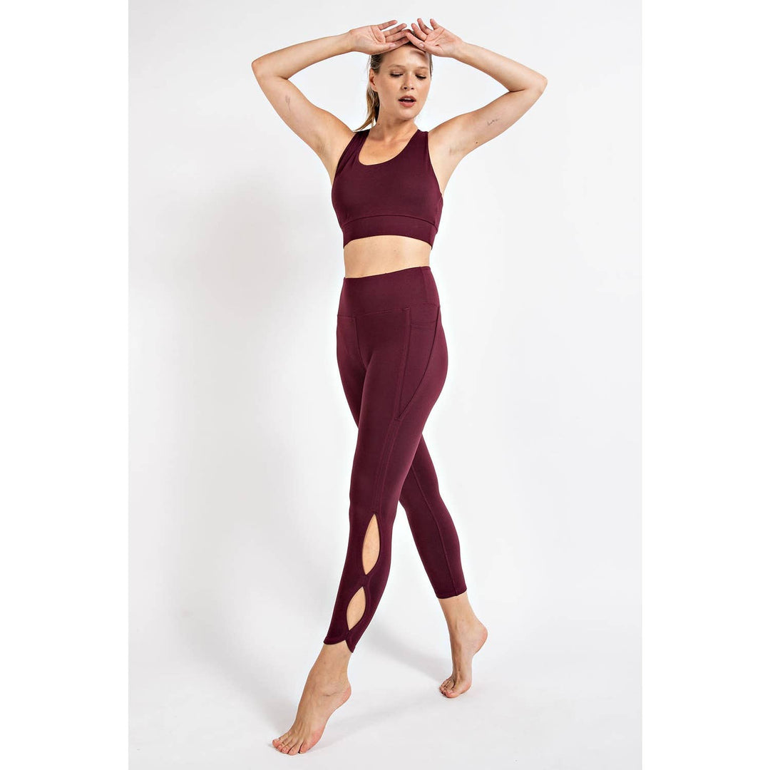 RAE MODE BUTTER HIGH RISE CROPPED YOGA LEGGINGS - GOLDEN APRICOT