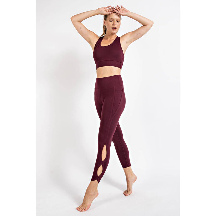 RAE MODE BUTTER HIGH RISE CROPPED YOGA LEGGINGS - GOLDEN APRICOT