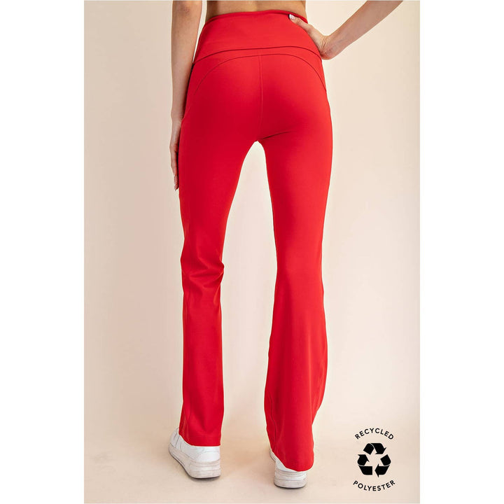 RAE MODE RECYCLED BUTTER FLARED LEGGINGS - TRUE RED