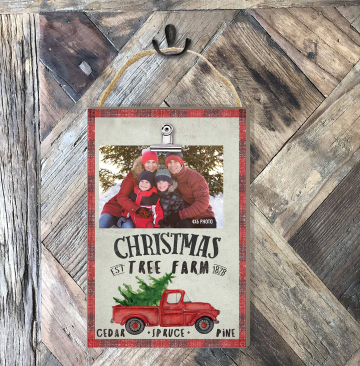 Christmas Tree Farm Hanging Clip Photo Frame