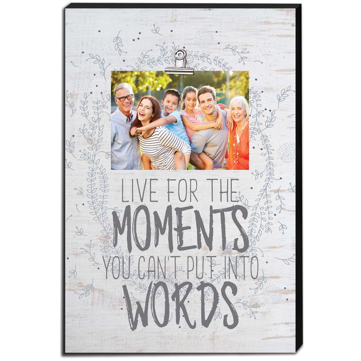 12x18 Live For The Moments Canvas Clip Picture Frame