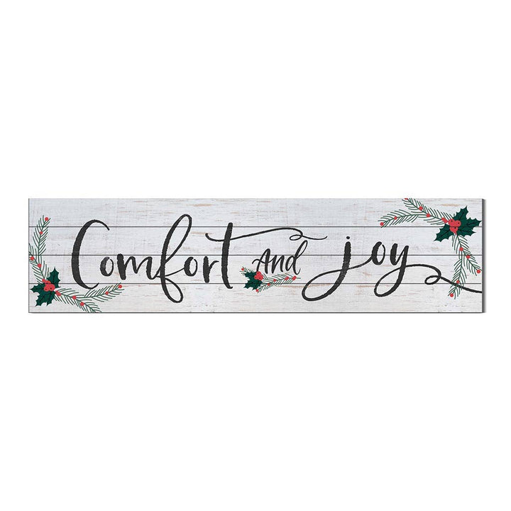 40x10 Comfort And Joy Slatted Sign Christmas Decor