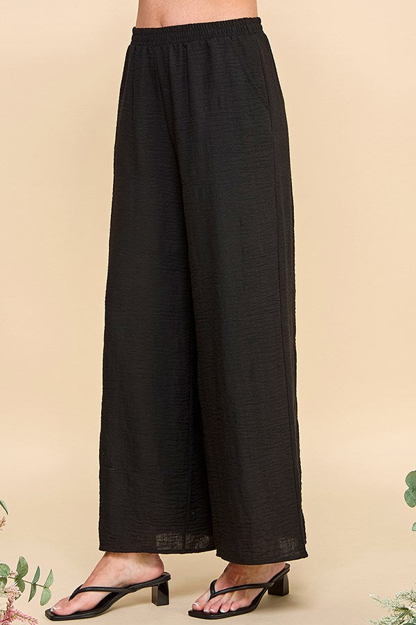 Wide Leg Dress Pant - Black