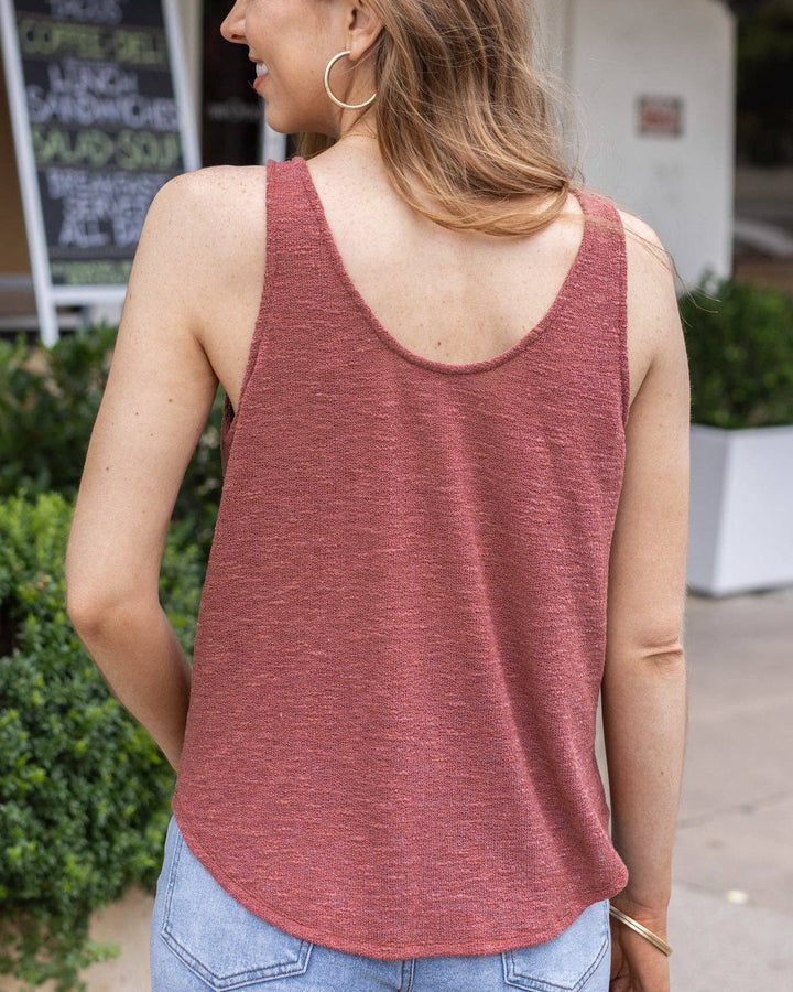 Grace and Lace Light Weight Sweater Tank in Copper