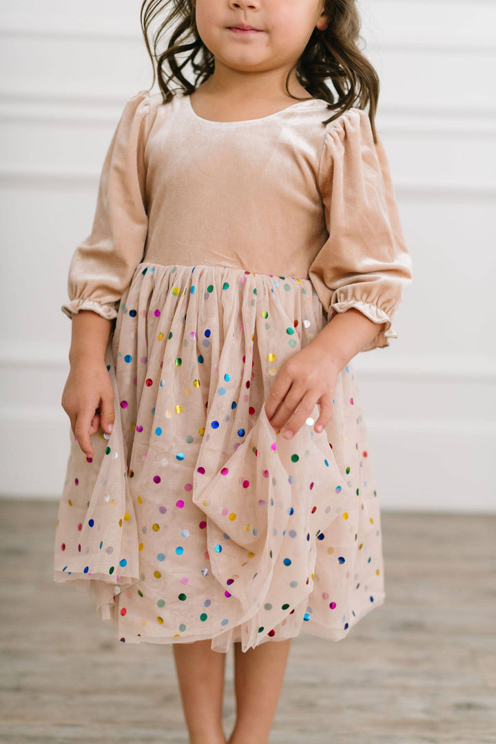 Diana Dress in Confetti Cream