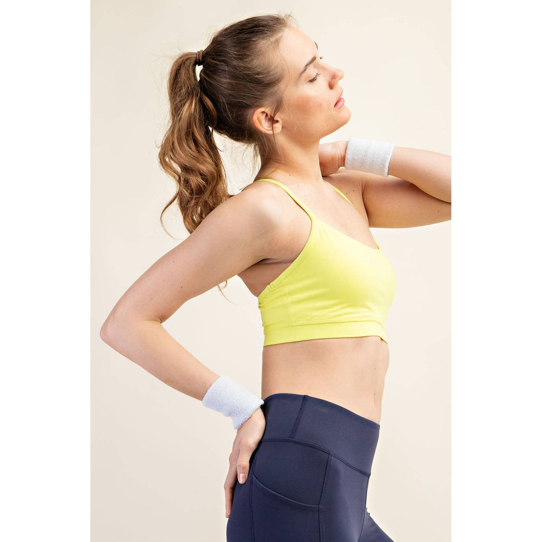 RAE MODE RECYCLED BUTTER Y BACK BRA TOP - JAVA