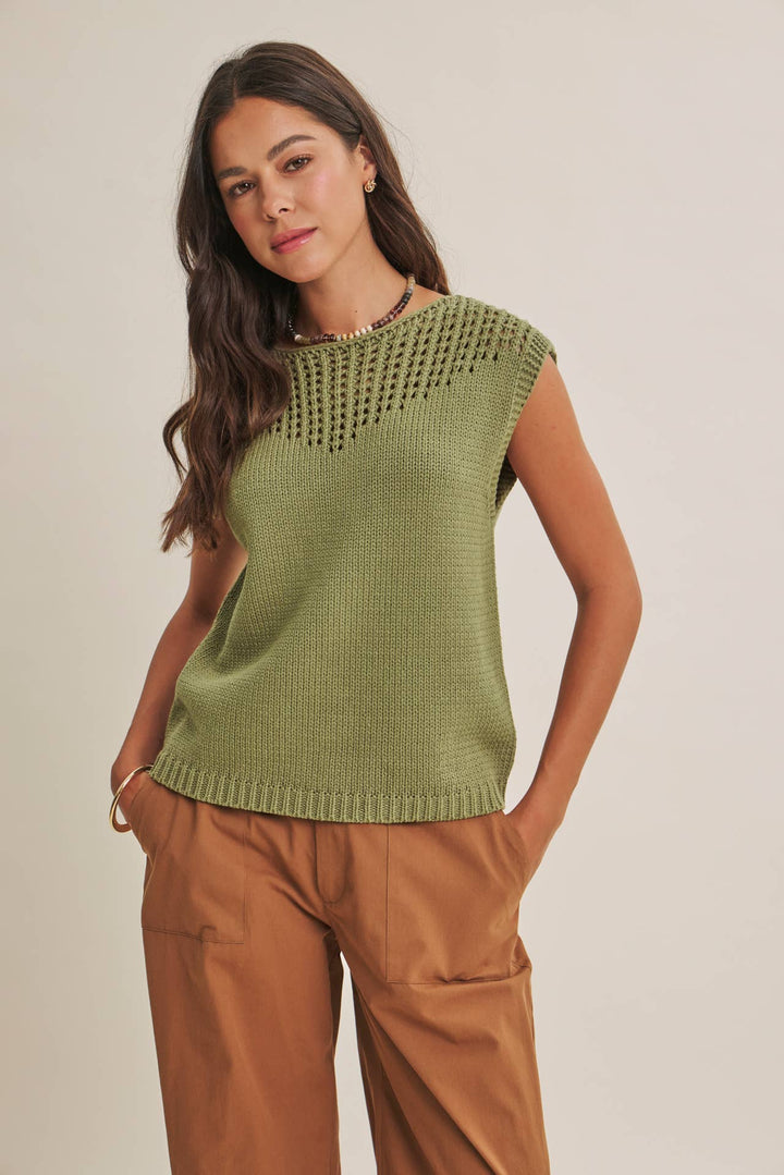 Weekend in Tuscany Open-Knit Sweater Top – 3 Colors