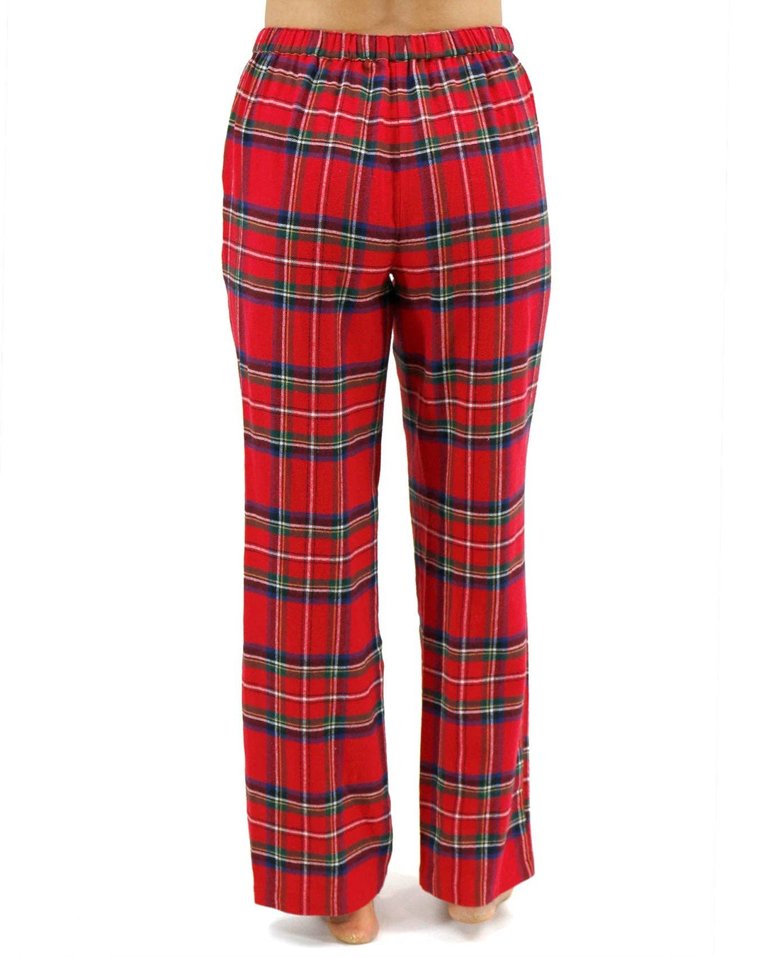 Flannel Christmas Pajama Pants in Red Plaid