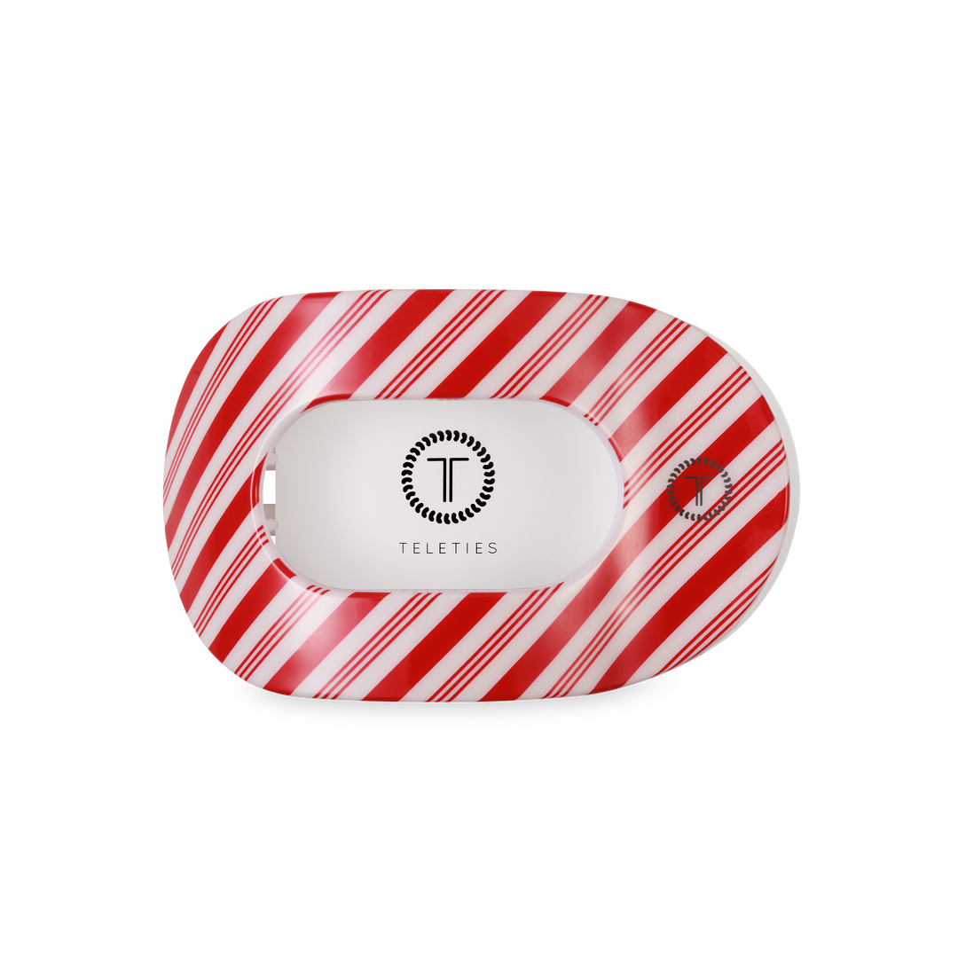 Flat Round Hair Clip | Medium | Candy Cane Crush