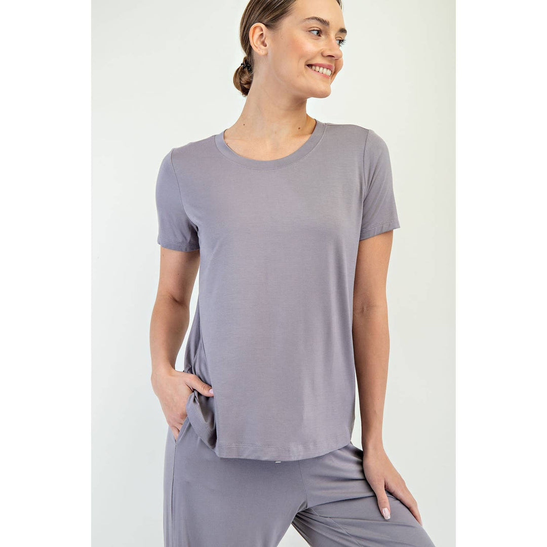RAE MODE VISCOSE MODAL SHORT SLEEVE TOP - 3 COLORS
