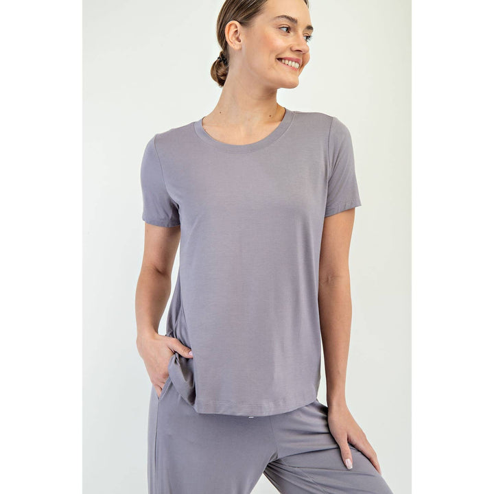 RAE MODE VISCOSE MODAL SHORT SLEEVE TOP - 3 COLORS