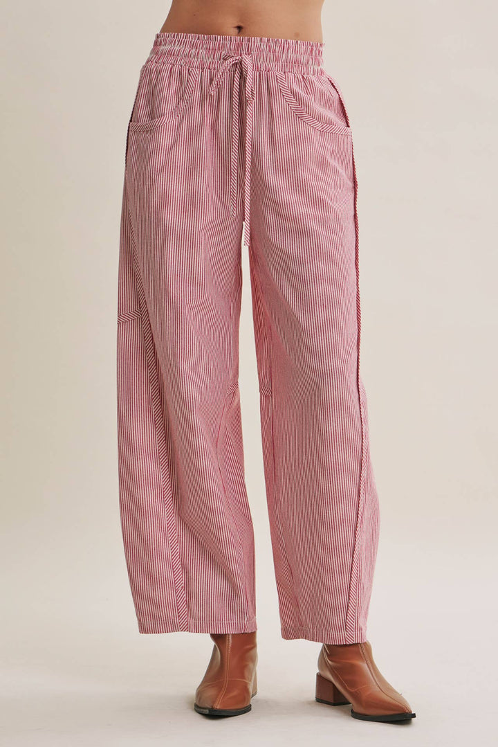 Everyday Favorite Striped Barrel Pants – 3 Colors