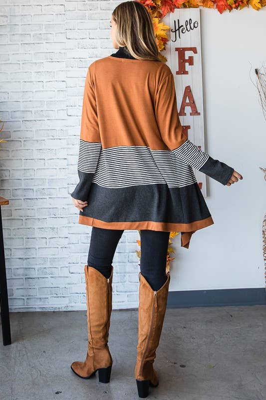 The Marlowe Mixed Knit Cardigan - Camel