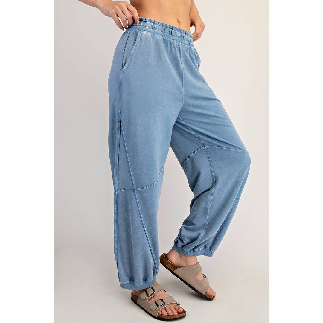 RAE MODE MINERAL WASHED TERRY BUTTER JOGGER PANTS - DUSTY PINK