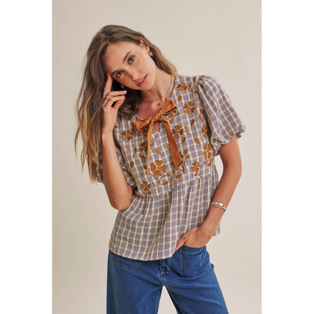Country Charm Embroidered Blouse