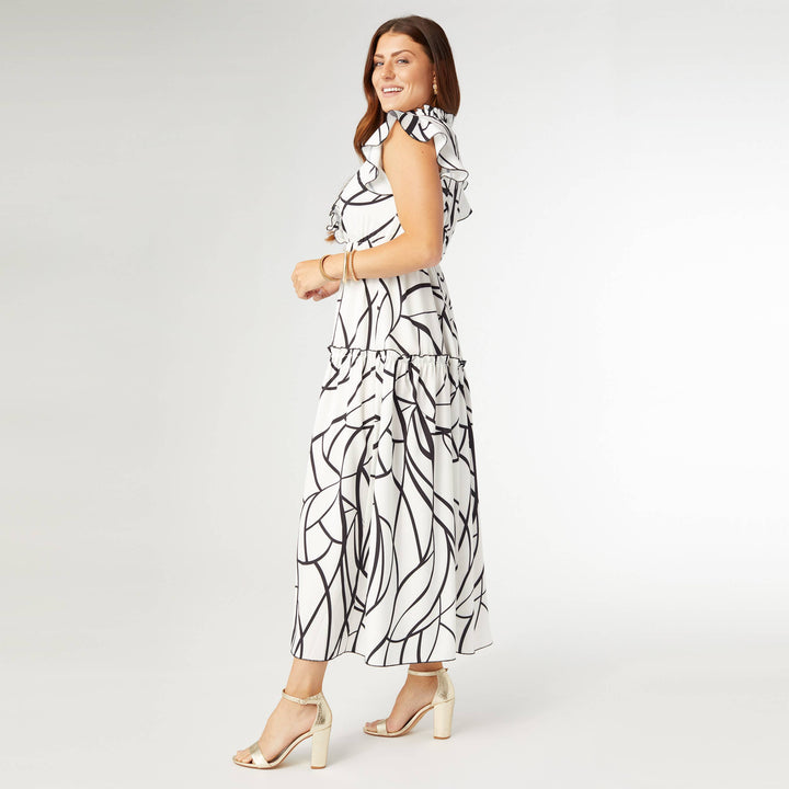 Finley Cap Sleeve Ruffle Tiered Maxi Dress